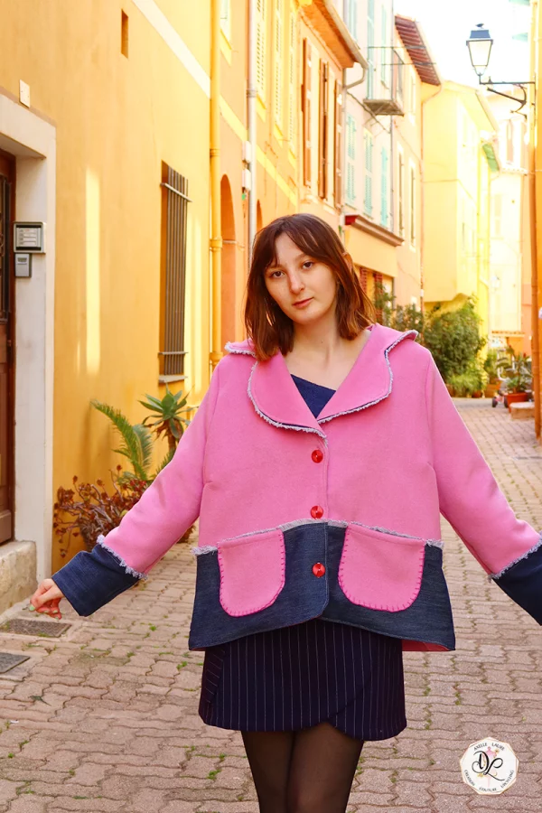 Manteau Barbapapa Upcycling AxelleLaure