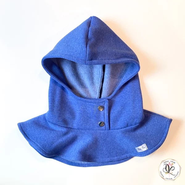 Capuche amovible molleton bleu AxelleLaure